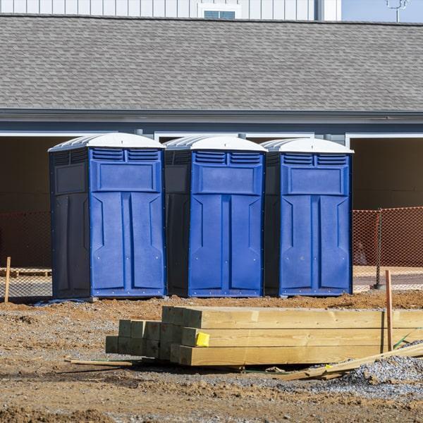 Heavy-duty construction site porta potty in Newark, New Jersey